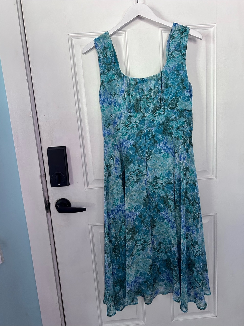 NorthStyle Teal & Aqua Floral Midi Dress